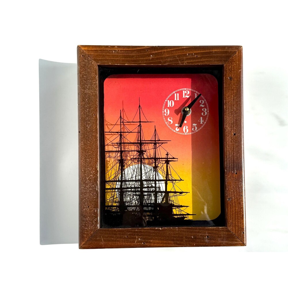 Mod Nautical Sunset Clock, Mod Wall Decor